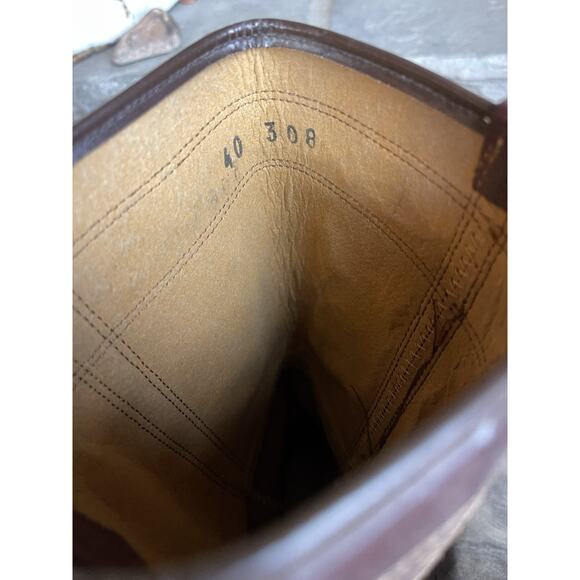 VTG Valverde Del Camino Spanish Riding Boots 40 Brown Leather Tall Equestrian - Picture 9 of 14